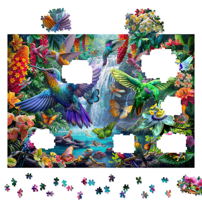 Detalle de las piezas Hummingbirds - Colibries (ING239) · INGENIO