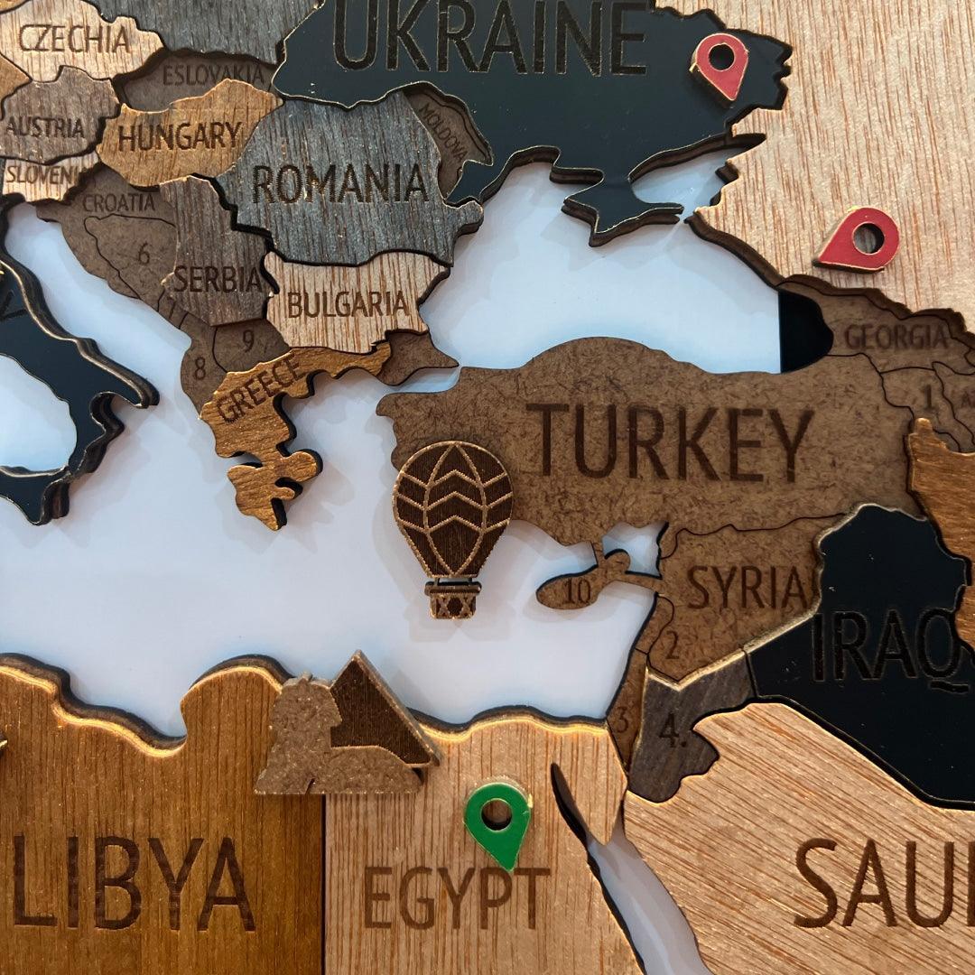 Kit de Pines Extra en Madera Adhesivos para MADEMAP - Ingenio Destreza Mental