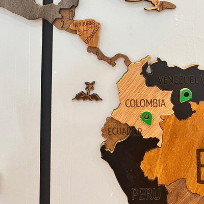 Kit de Pines Extra en Madera Adhesivos para MADEMAP - Ingenio Destreza Mental