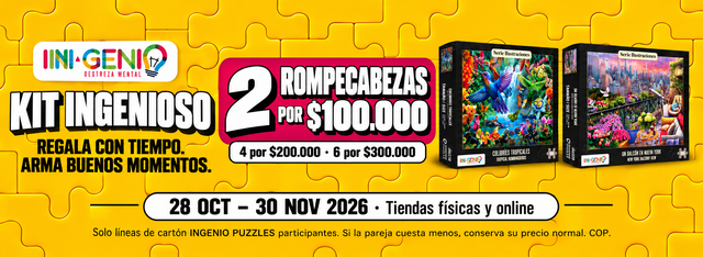 Kit Ingenioso: 2 Rompecabezas 🧩 x $100.000