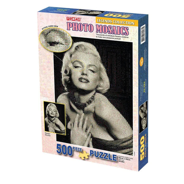 Rompecabezas 500 piezas Fotomosaico Blanco y Negro Marilyn Monroe (50-083) - Ingenio Destreza Mental