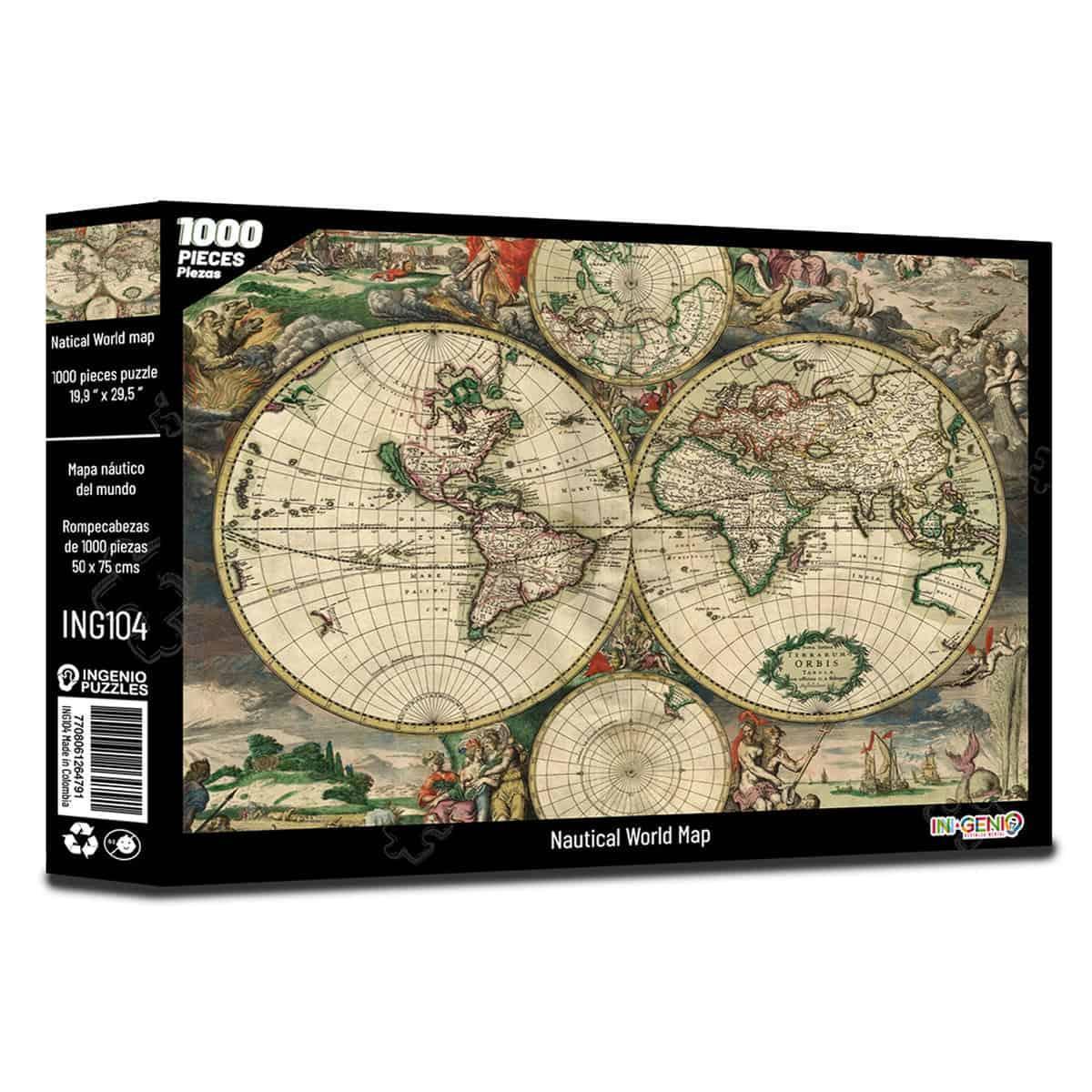 Puzzle Mapa Mundial Antiguo 1000 Piezas de Cartón Reciclado Premium, Estimulante Mental, Alta Dificultad, Mapa Antiguo para Juegos Interactivos Familiares, 38x26cm Puzzle Mapa Mundial Antiguo 1000 Piezas de Cartón Reciclado Premium, Estimulante Mental, Alta Dificultad, Mapa Antiguo para Juegos Interactivos Familiares, 38x26cm