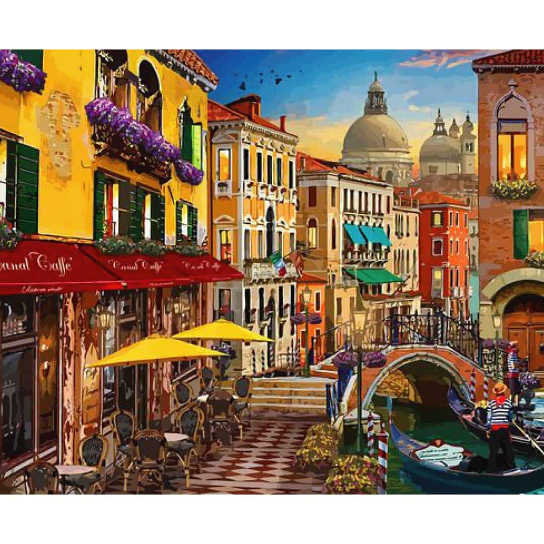 Pintura por números 50x40cm - Venecia, Italia - Ingenio Destreza